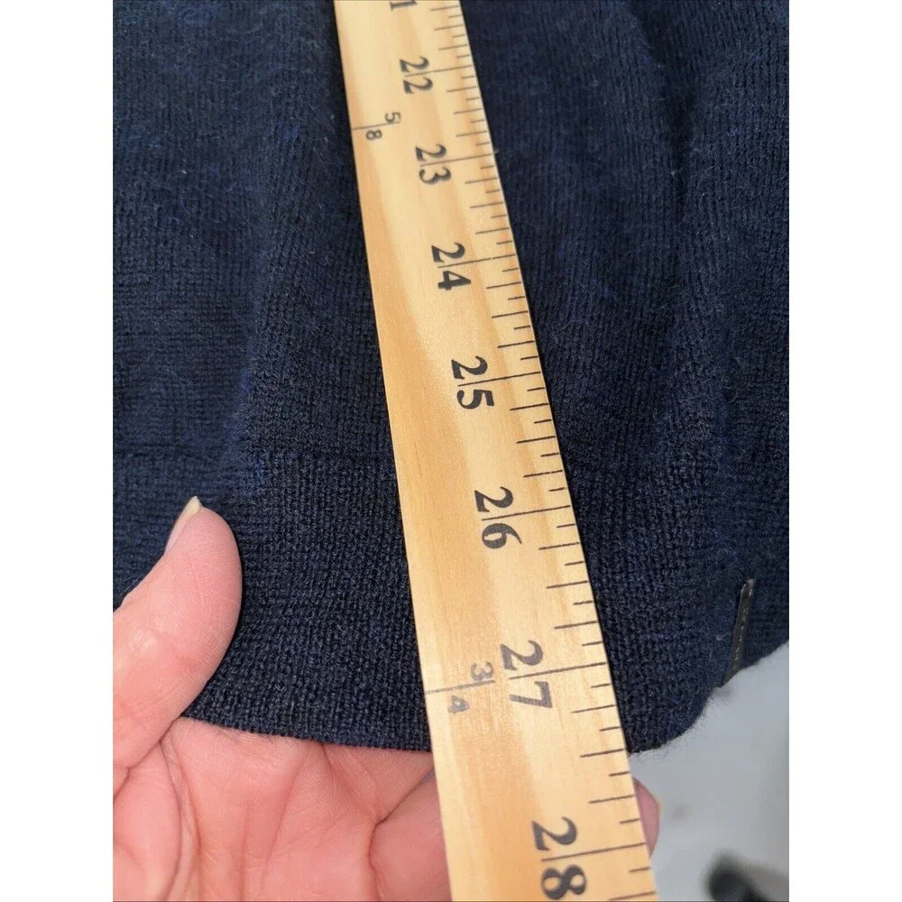 Calvin Klein Men’s XL Merino‎ Wool Blend Blue/navy/gray 1/4 Zipped